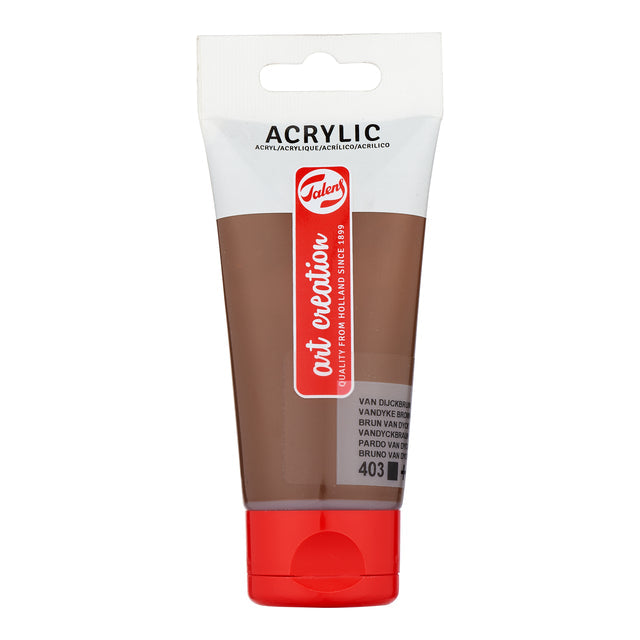 Acrylverf TAC 403 van dijckbruin tube 75ml