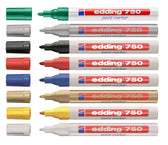 Paintmarker edding 750 oliebasis 2-4mm wit bls - afbeelding 3