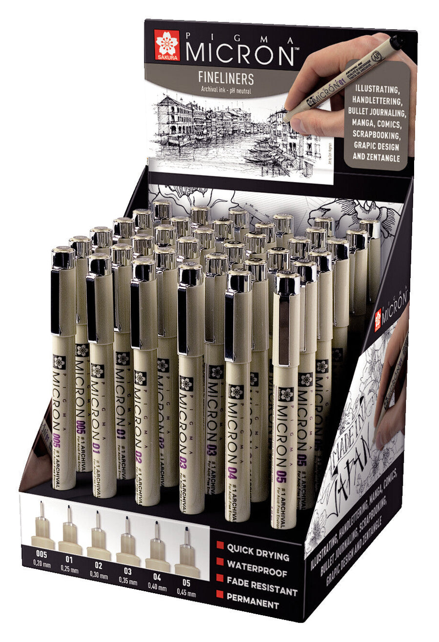 FINELINER SAKURA PIGMA MICRON ASS ZWART