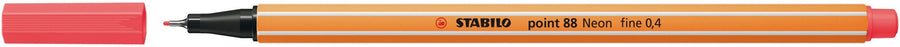 Fineliner STABILO point 88/040 F neon rood