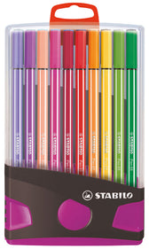 Viltstift STABILO Pen 68/20 antrac/roze etui 20st - afbeelding 4