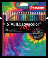Kleurpotlood STABILO 1624 aquacolor Arty 24st ass