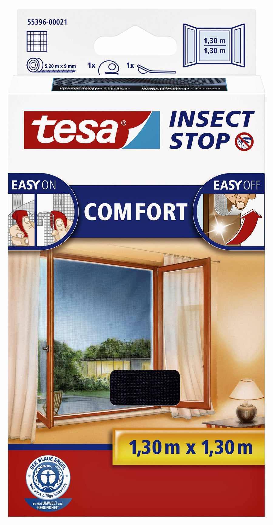 Insectenhor tesa raam 1.3x1.3m zwart