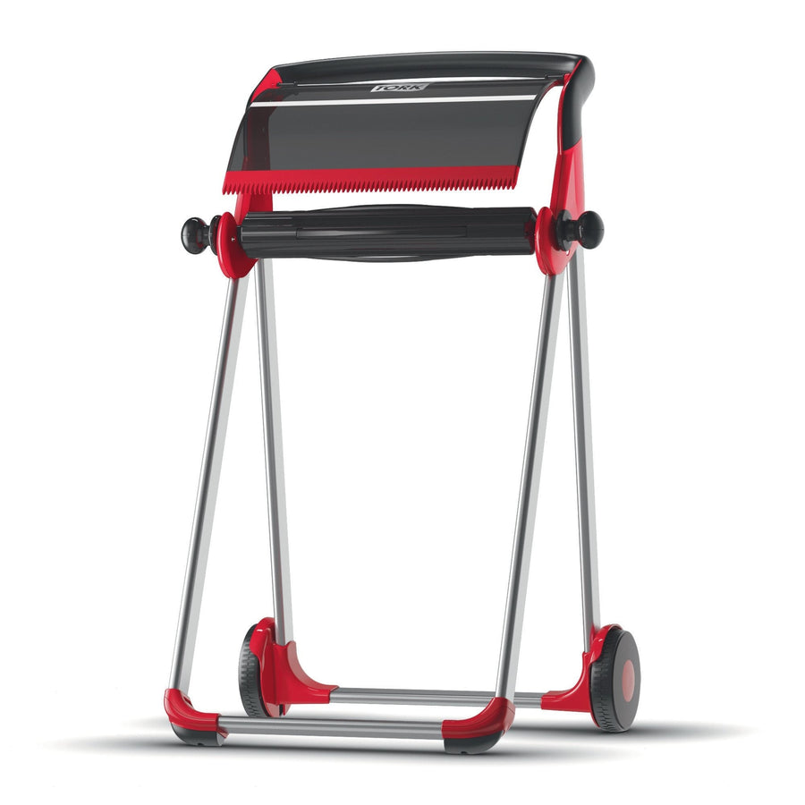 Poetspapierdispenser Tork W1 vloerstandaard rood