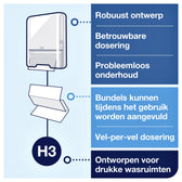 Handdoekdispenser Tork H3 Elevation wit - afbeelding 4