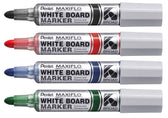 Whiteboardmarker Pentel MWL5M 3mm rood - afbeelding 2
