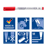 Whiteboardmarker Staedtler 301 rond 1mm ass - afbeelding 4