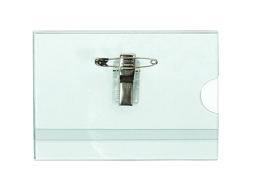 Badge Quantore clip+speld 60x90mm