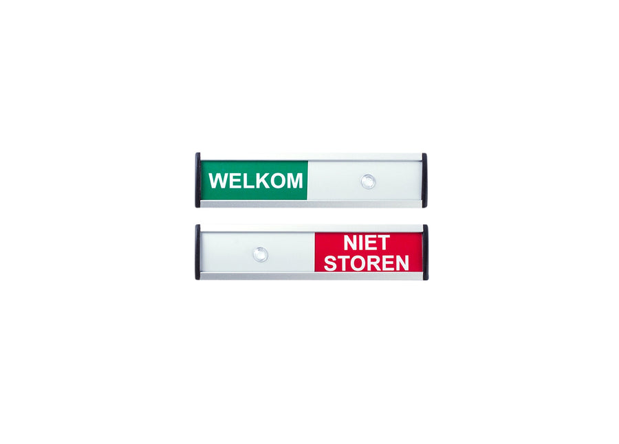 Infobord welkom niet storen 125x30mm