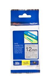 Labeltape Brother Ptouch TZeM931 12mm zilver