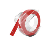 Relieftape Dymo embossing vinyl 9mm rood - afbeelding 3