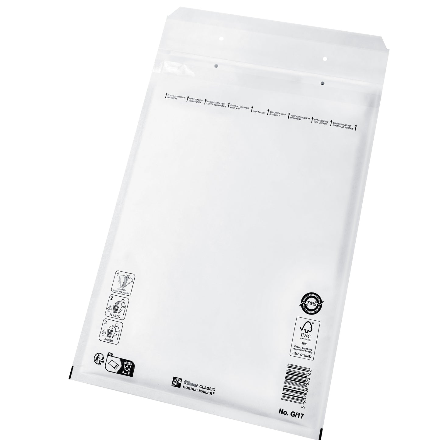 G17 Luchtkussen Enveloppen Wit, 230 x 340 mm Per doos (100 stuks)