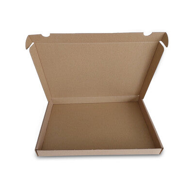 Brievenbusdoos onbedrukt bruin Enkelgolf E-golf ext. formaat 235 x 160 x 30 inw. Formaat 225 x 155 x 27