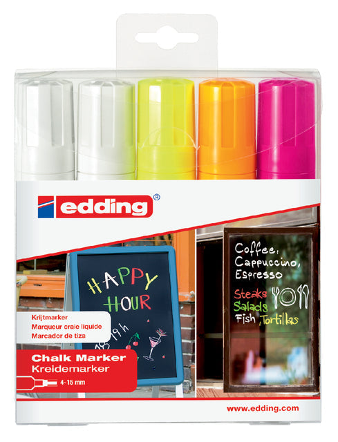 Krijtstift edding 4090 window blok 4-15mm assorti