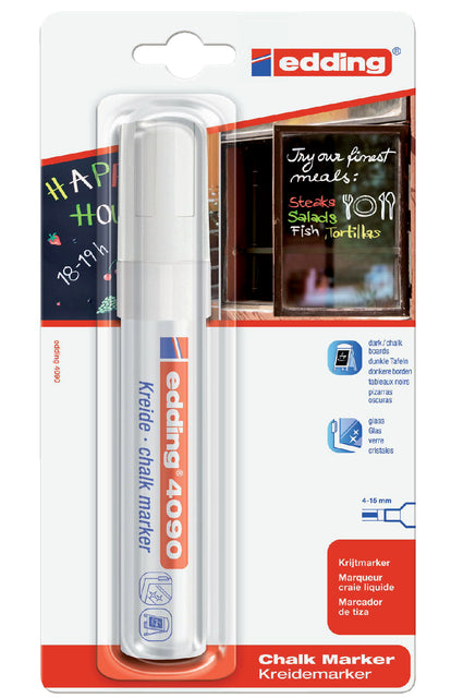 Krijtstift edding 4090 window blok 4-15mm wit