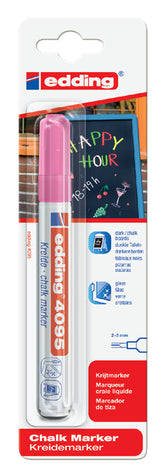 Krijtstift edding 4095 rond 2-3mm neon roze