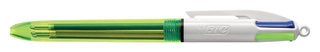 Balpen Bic 4kleuren M fluor geel