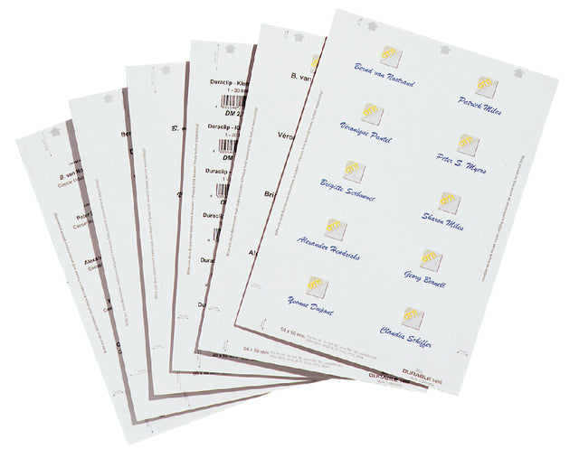 Badgekaart Durable 1453 bedrukbaar 40x75mm 240st