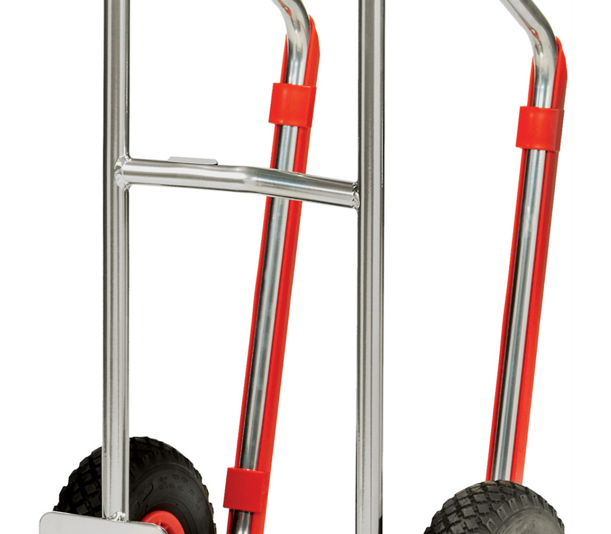 Kunststof glijbeugels voor steekwagens - 1 set (2 stuks) met klipjes, rood
