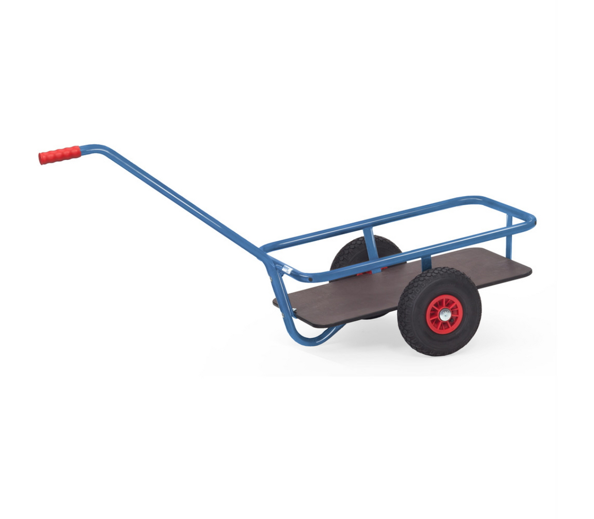 Handtrekwagen 4091V - massief rubber wielen - met watervast platform 690 x 356 mm