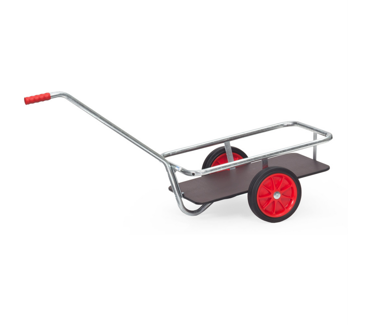 Handtrekwagen 6091V - massief rubber wielen - met watervast platform 690 x 356 mm