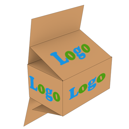 Kartonnen doos 1900x500x550-7mm dubbel BC-golf-Bruin-overslaande-klep (op maat)