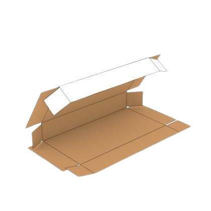 Kartonnen doos 1295x695x40-4.5mm dubbel EB-golf-Wit-wikkeldoos (op maat)