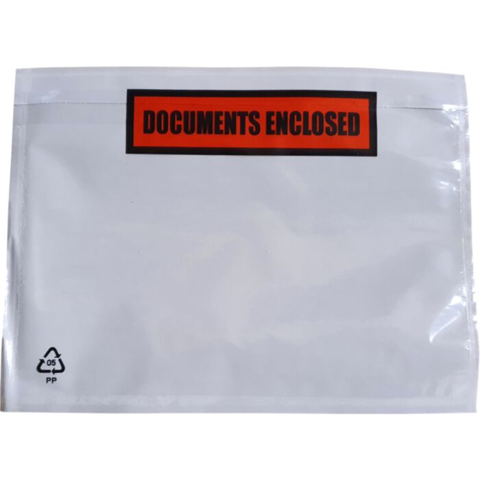 Paklijstenvelop voor documenten op een pakket