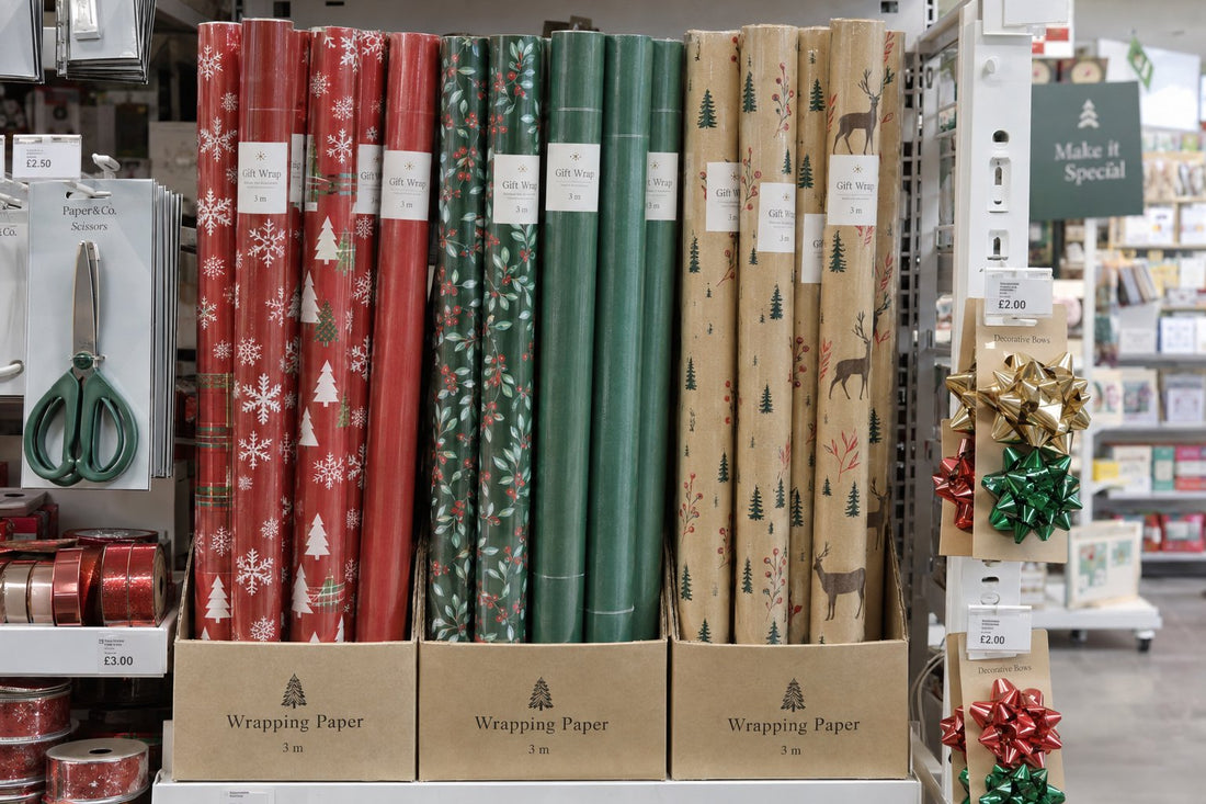 Kerst inpakpapier kiezen