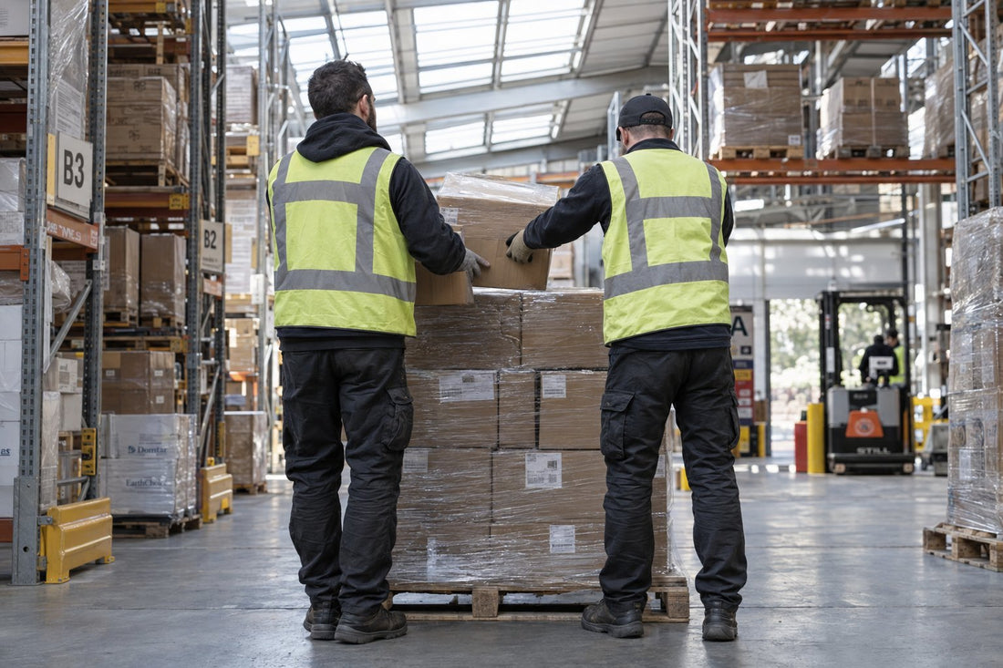 Pallets stapelen met maximale hoogte en gewicht