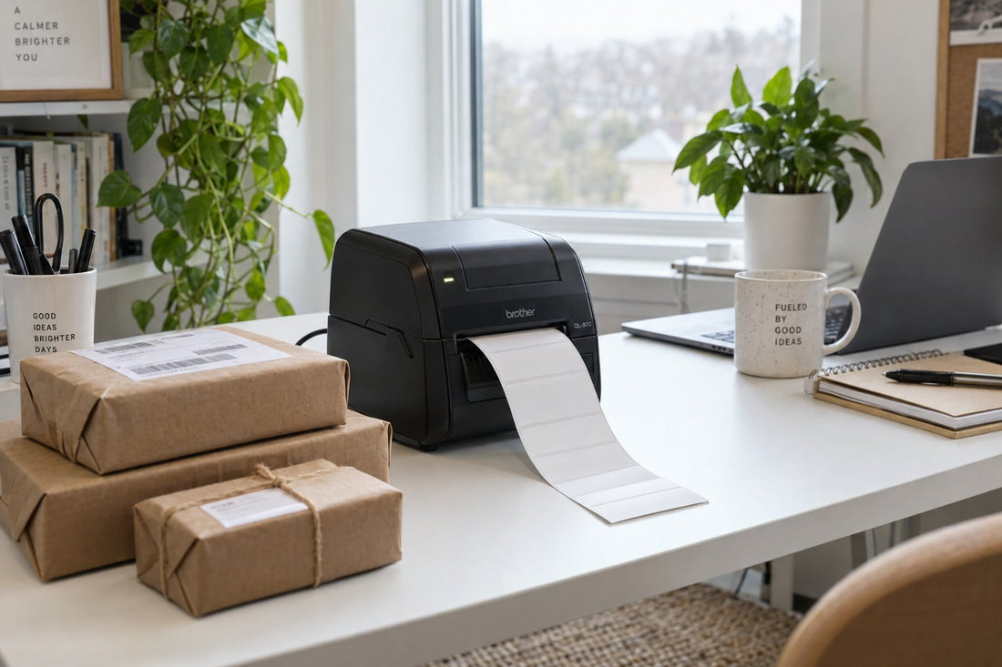 Verzendlabel printer met thermische labels