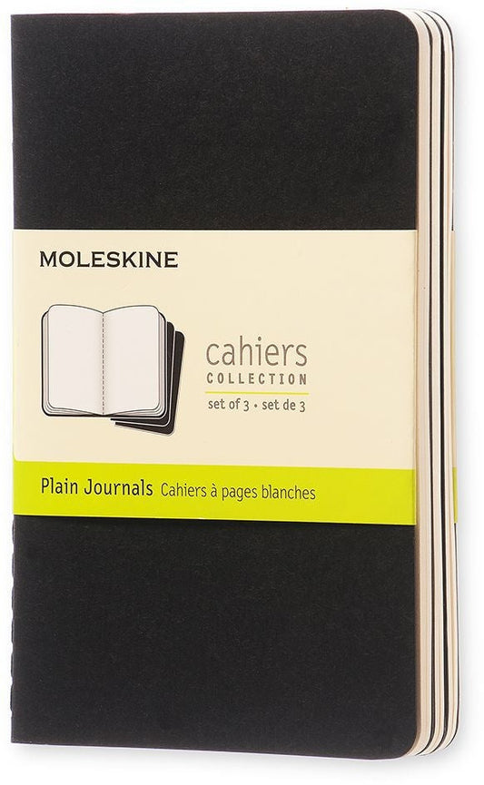 Schrift Moleskine 90x140mm blc 240pag zwart 3st