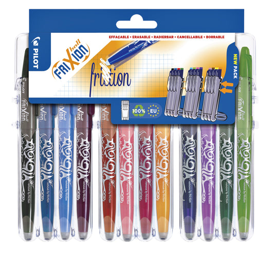 Rollerpen PILOT friXion BL-FR7 M Set2Go 12st ass