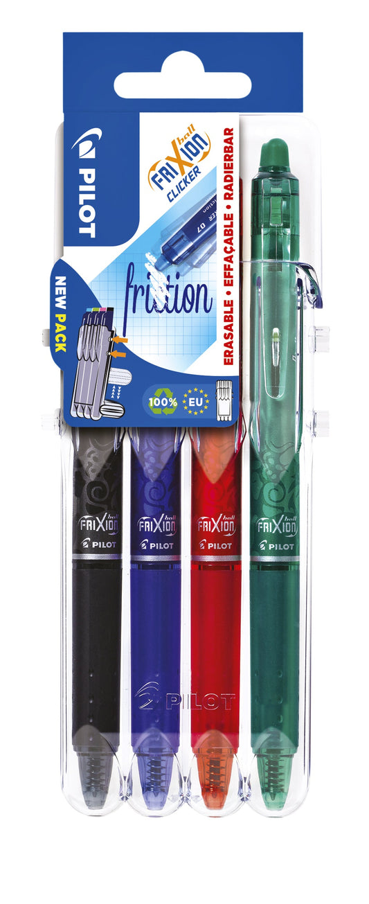 Rollerpen PILOT friXion clicker M Set2Go assorti