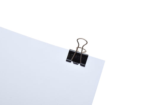 Papierklem MAUL foldback 25mm zwart 12st