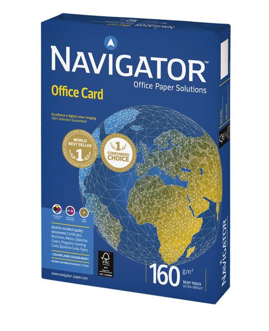 Kopieerpapier Navigator Office Card A4 160gr wit