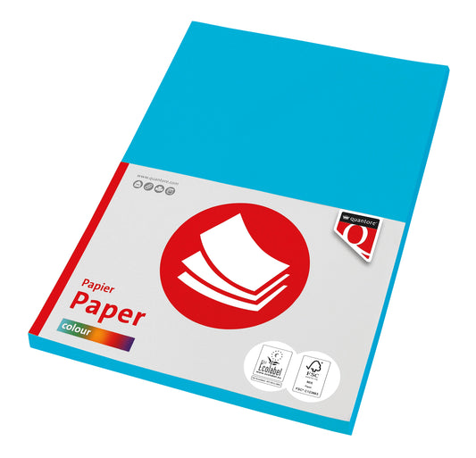 Kopieerpapier Quantore Col-100 A4 80gr azuurblauw