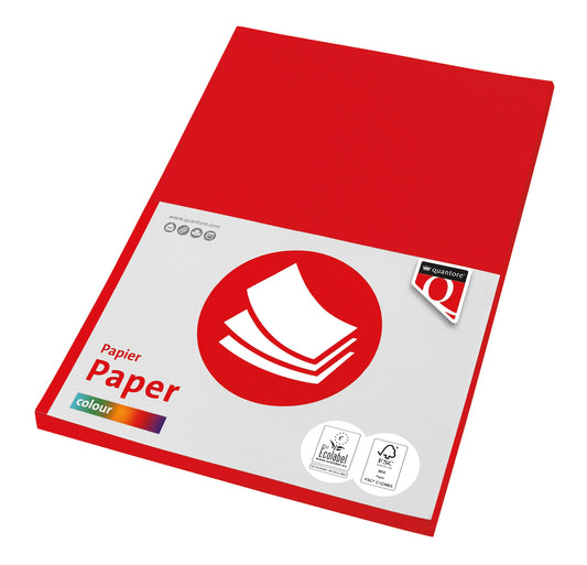 Kopieerpapier Quantore Col-50 A4 160gr felrood