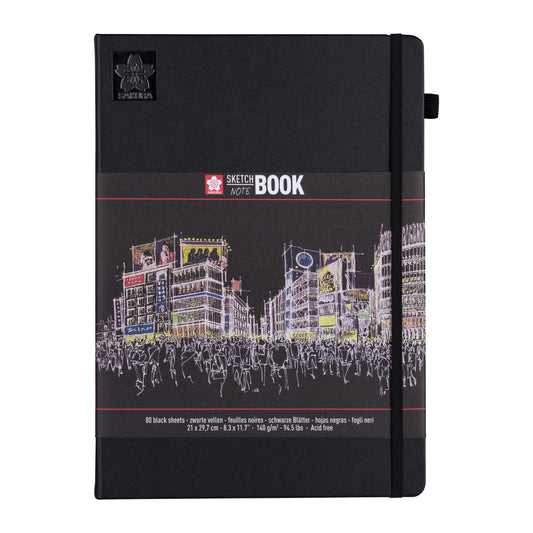 Schetsboek Sakura 80 zwarte vellen 210x297mm zwart