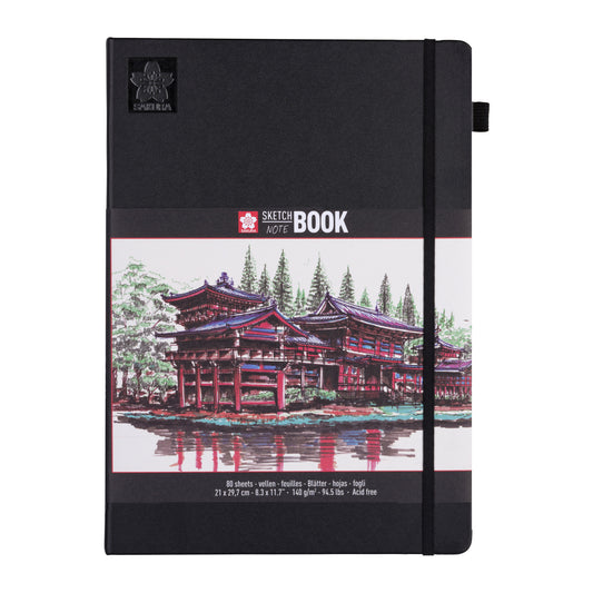 Schetsboek Sakura 80 witte vellen 210x297mm zwart