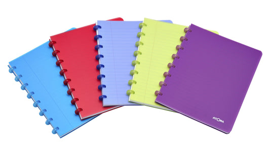Schrift Atoma A5 rt 4x8 144blz 90gr PP transp ass