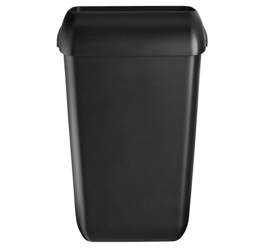Afvalbak Quartzline open inworp 43 liter zwart