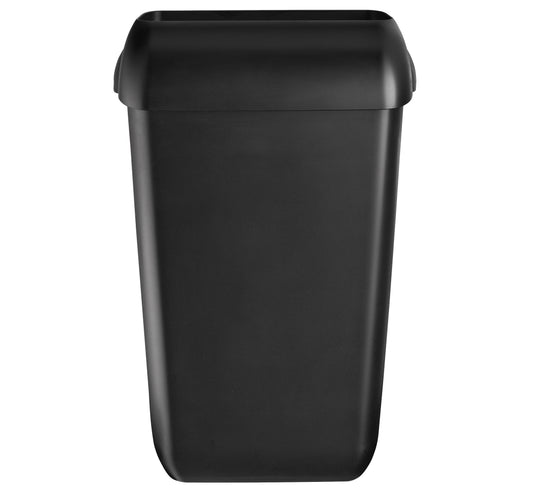 Afvalbak Quartzline open inworp 23 liter zwart