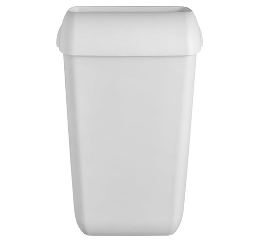 Afvalbak Quartzline open inworp 23 liter wit