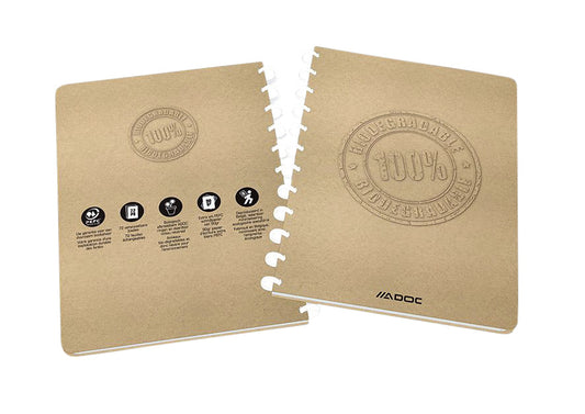 Schrift Adoc BIO A4 lijn 144pag 90gr kraft
