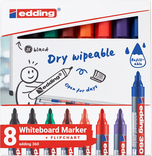 Whiteboardmarker edding 360 rond 1.5-3mm ass