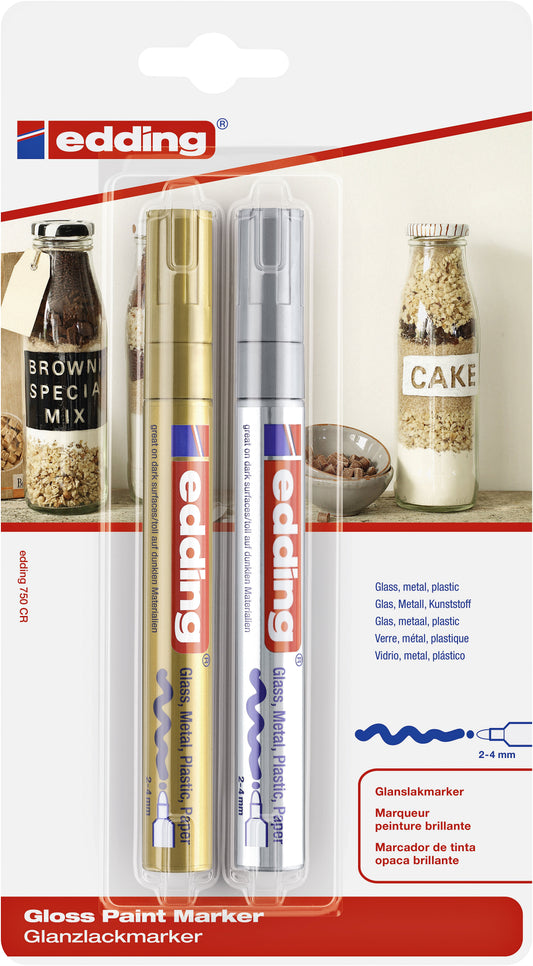 Paintmarker edding 750 oliebasis 2-4mm gd-zi bls