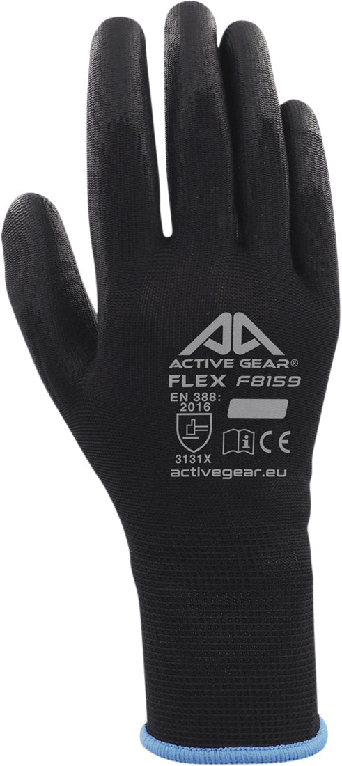 Handschoen ActiveGear grip PUflex zwart large