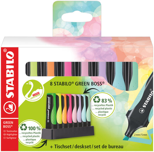 Markeerstift STABILO GREEN BOSS bureauset 6070/8