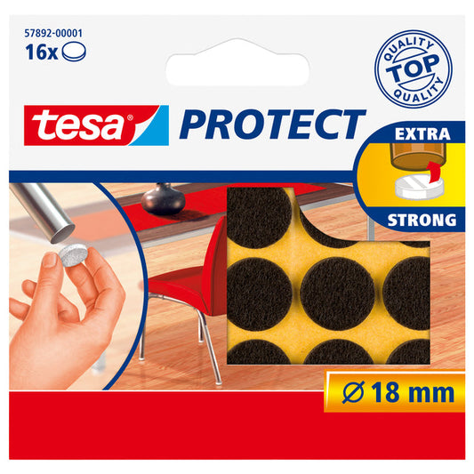 Beschermvilt tesa anti-kras Ø18mm bruin 16st